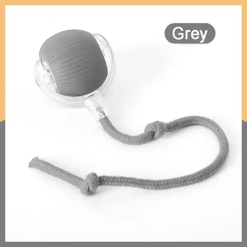 Rechargeable Automatic Rolling Pet Ball — Interactive Plush Tail Toy for Cats & Small Dogs